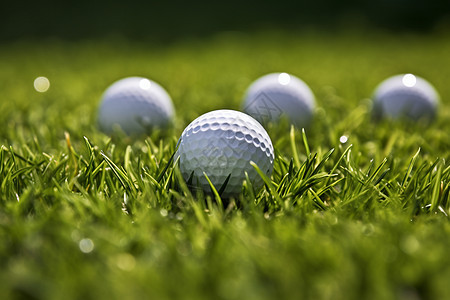 草地上的高尔夫球图片