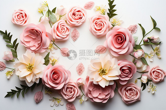粉色浪漫花束图片