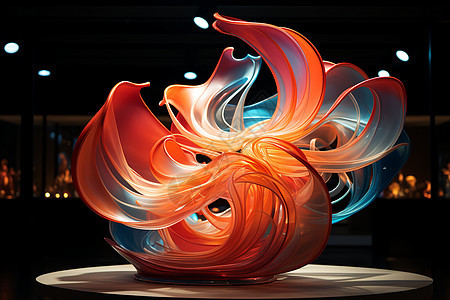 漩涡抽象雕塑图片