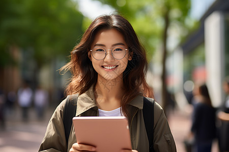 充满活力的女大学生图片