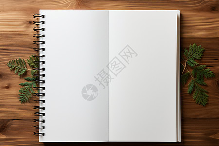 一本空白的笔记本背景图片
