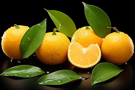 美味多汁的柑橘背景图片