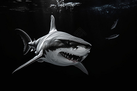 深海中的巨鲨图片