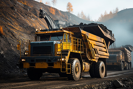 工业环境下的煤矿卡车图片