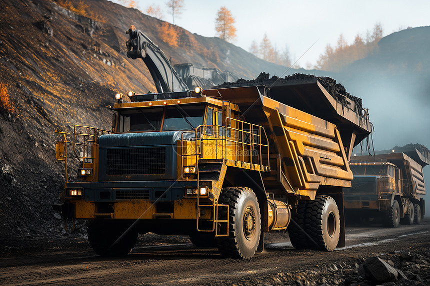 工业环境下的煤矿卡车图片