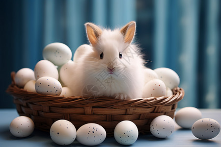 复活节的兔子和彩蛋图片