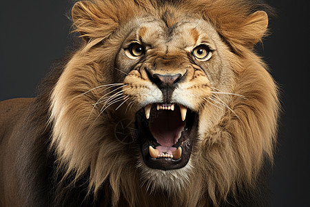 张牙舞爪的狮子图片