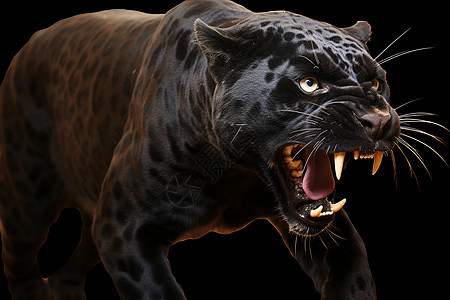黑豹动物背景图片