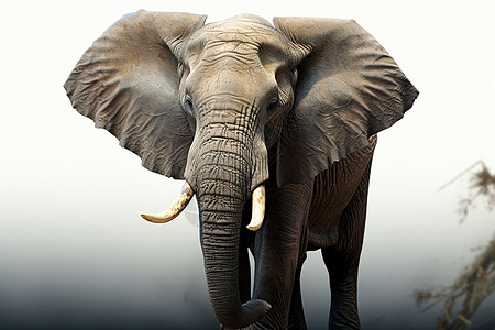 悠然自得的大象图片