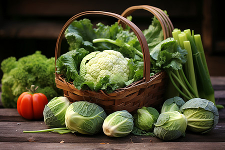 夏日丰收的有机蔬菜图片