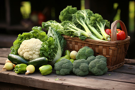 不同品种的有机蔬菜图片