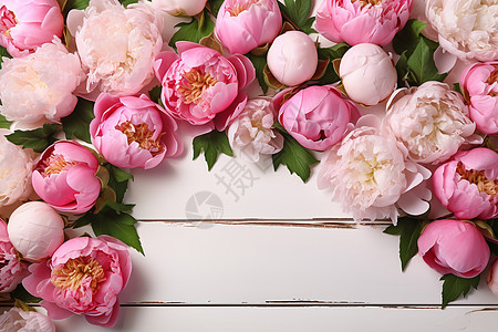 粉色牡丹花束背景图片