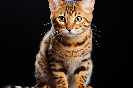 桌面上可爱的虎纹猫背景图片