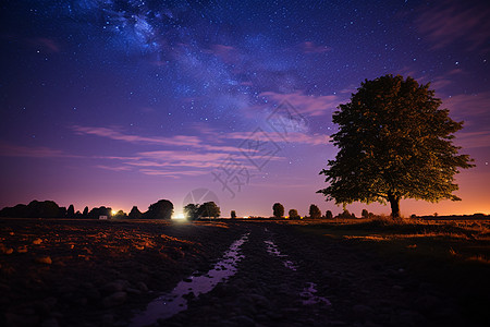 夜空下的星星夜空下的奇异景象背景