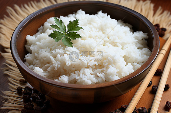 木碗里的白米饭图片