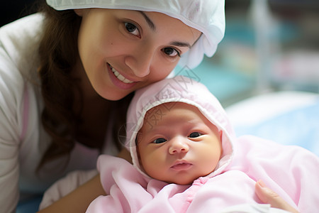 新生儿和妈妈背景图片