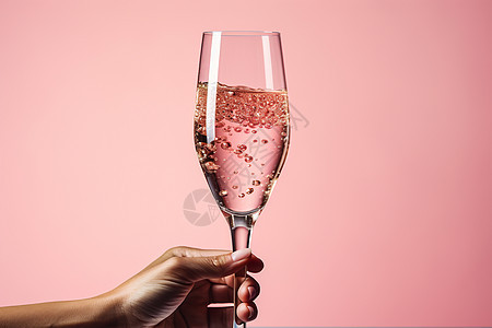 粉色的香槟图片