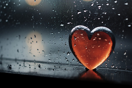 雨中的爱心图片