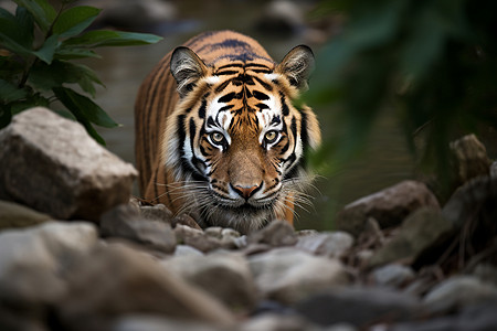丛林中的老虎背景图片