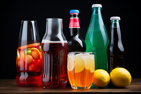 果汁与碳酸饮料的搭配背景图片