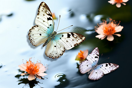 大自然飞舞的蝴蝶背景图片