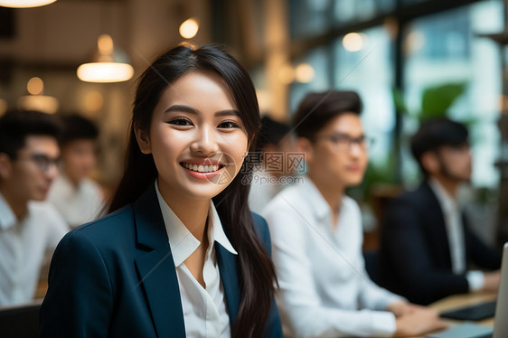 公司的商务女性图片