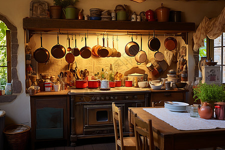 乡村典雅的厨房设计图片