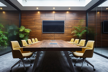 宽敞的企业会议室图片