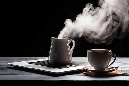 咖啡的蒸汽背景图片