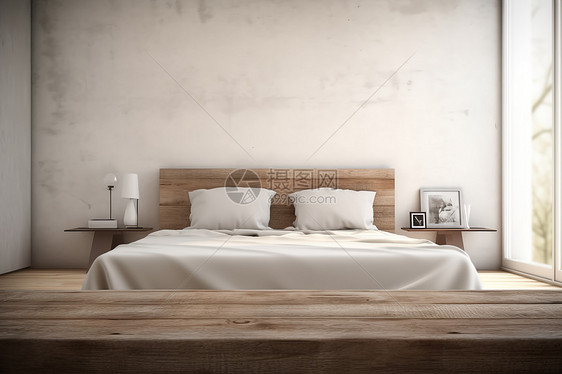 舒适的木质卧室图片