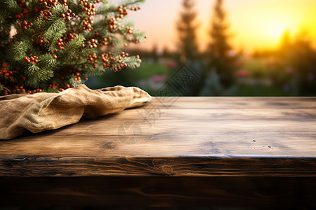 古朴静谧的木桌背景背景图片