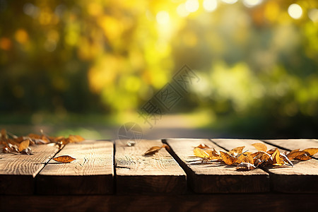 户外的木桌背景图片