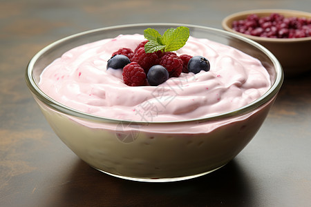 健康饮食的水果拌酸奶图片