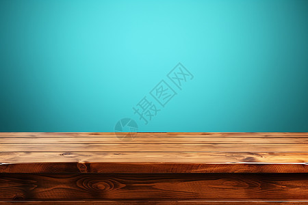 蓝色木桌背景图片