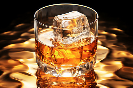 冰镜中的威士忌图片