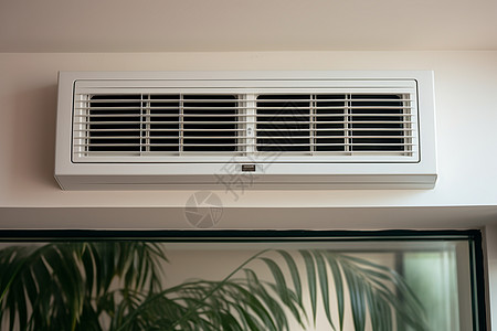 墙壁式空调室内开空调高清图片