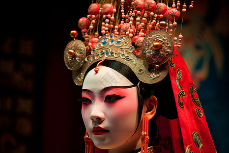 传统东方文化的戏曲演员背景图片