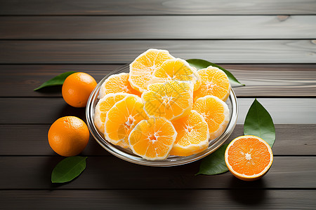夏日果香的橙子图片