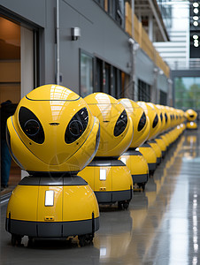 黄色未来机器人图片