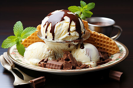 甜品冰淇淋背景图片