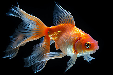 美丽的金鱼在游动图片