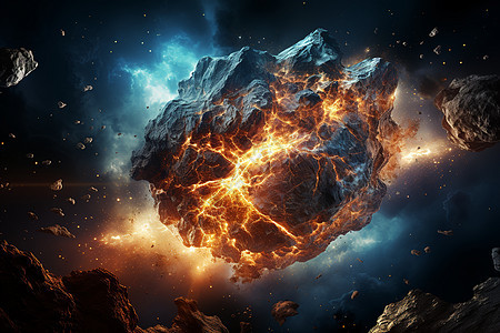 令人着迷的宇宙陨石背景图片