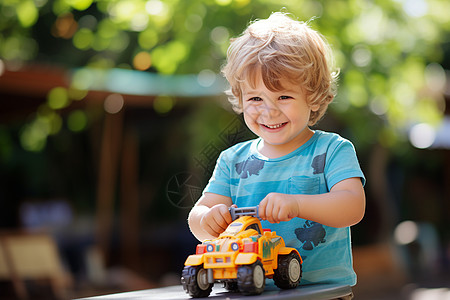 玩玩具小男孩小男孩玩小汽车背景