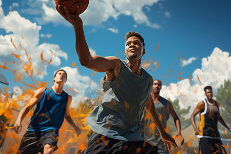 篮球对战背景图片