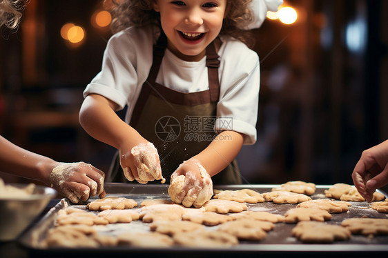 女孩儿烹饪快乐图片
