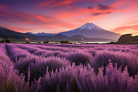 紫色田园风景背景图片