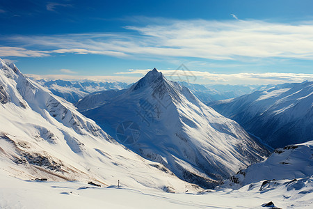 冰雪皑皑的高山图片