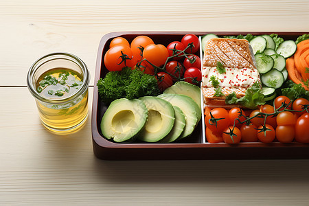 午餐盒的美食图片