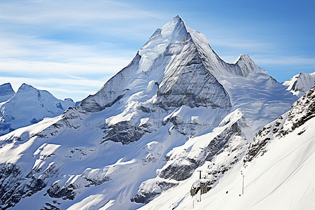 雪山的美景背景图片