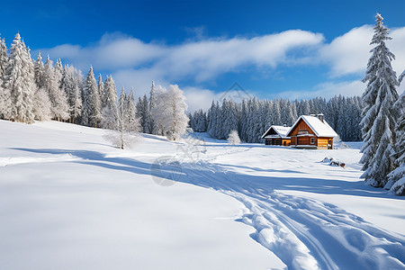 冬日户外的风景图片